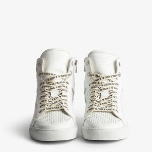 ZADIG & VOLTAIRE High Flash High-Top Sneakers Women’s 7.5 White PREOWNED